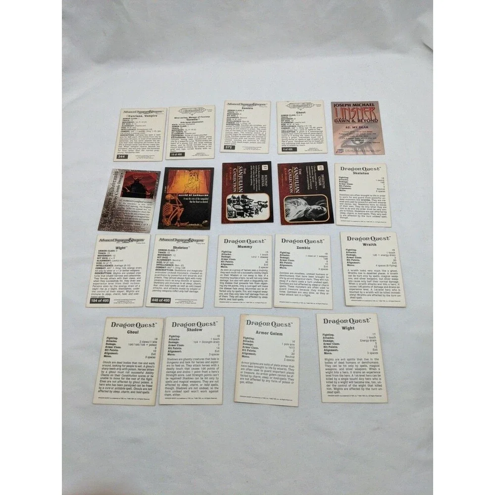Lot Of (19) TSR Dungeons And Dragons And Fantasy Demons Undead Trading Cards